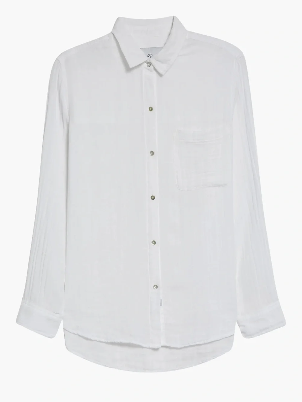Rails Ellis Organic Cotton Gauze Button Up Shirt White Long Sleeve Women’s L - Picture 5 of 10